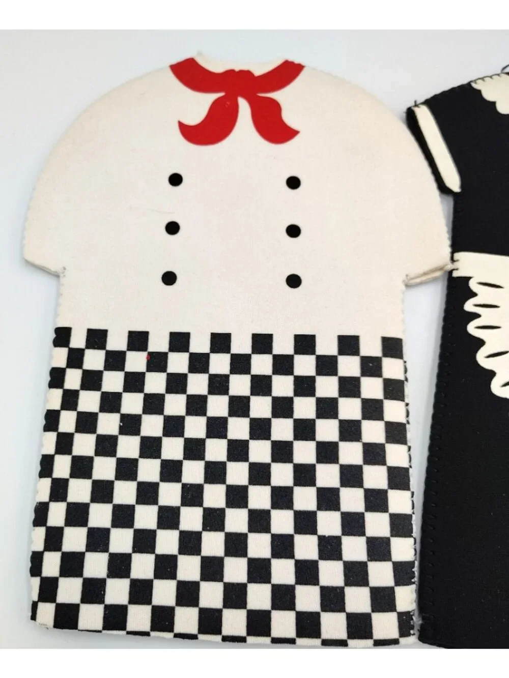 Wine Bottle Covers Set of 2 Chef French Maid Kitchen Accessory Novelty Gift